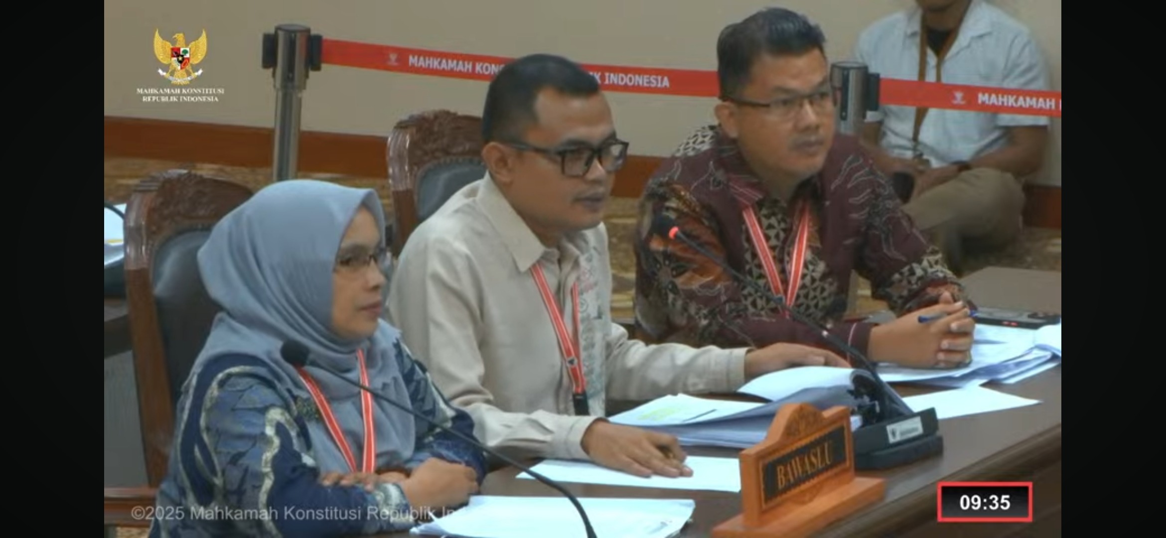 Bawaslu Tanah Datar menghadiri Sidang PHP Tahun 2024