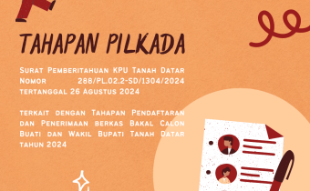 ilustrasi pemberitahuan pendaftaran Bakal Paslon Pilkada 